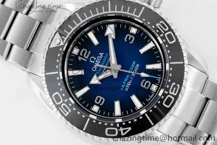 0122 EasyCare Seamaster 6000M Ultra Deep SS SBF 1:1 Best Edition Deep Blue Dial on SS Bracelet A8912 Super Clone 7816